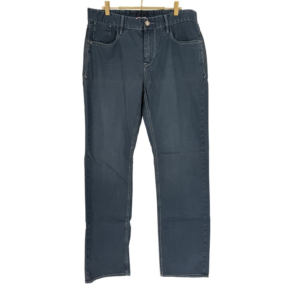 Robert Graham Men's Casual Pants YATES JEANO 3 Classic Blue Grey, Straight Leg